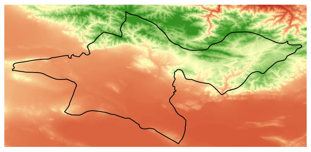 مدل رقومی ارتفاع (DEM) استان تهران
